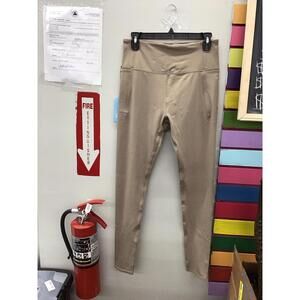 Joy Mangano clean boss super soft ankle leggings medium oatmeal new from HSN